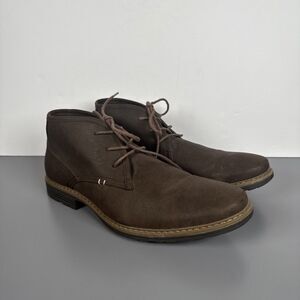 Varese Gobi II Chukka Boots Men's Brown‎ Faux Suede Desert Lace Up Shoes-Size 12